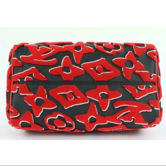 ๐ SPEEDY ๐ BRAND NEW Louis Vuitton Red and Black Satchel BANDOULIERE - Picture 4 of 14